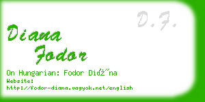 diana fodor business card